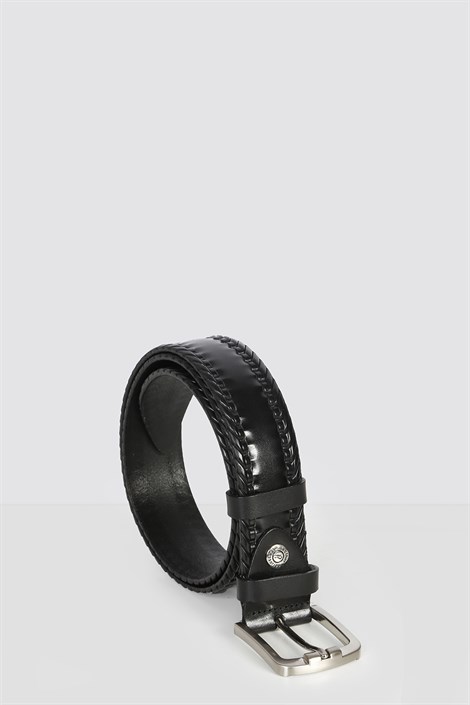 Walt Men's Belt Black Patent Leather