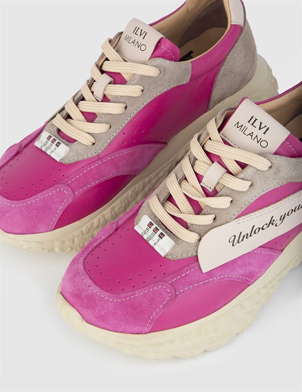 Ward Fuchsia-Mink Suede Women's Sneaker