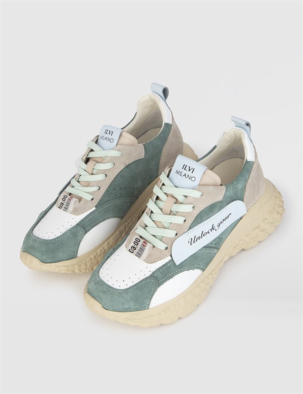 Ward Green-Mink Suede Women's Sneaker
