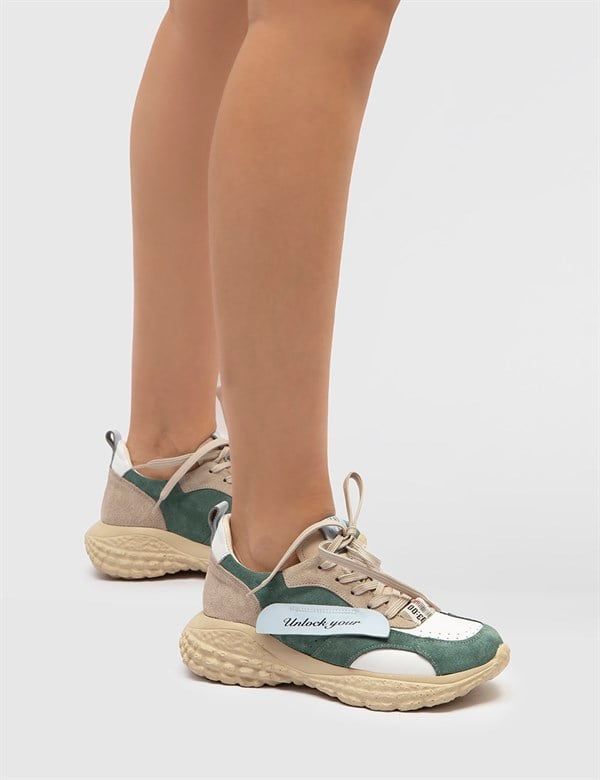 Ward Green-Mink Suede Women's Sneaker
