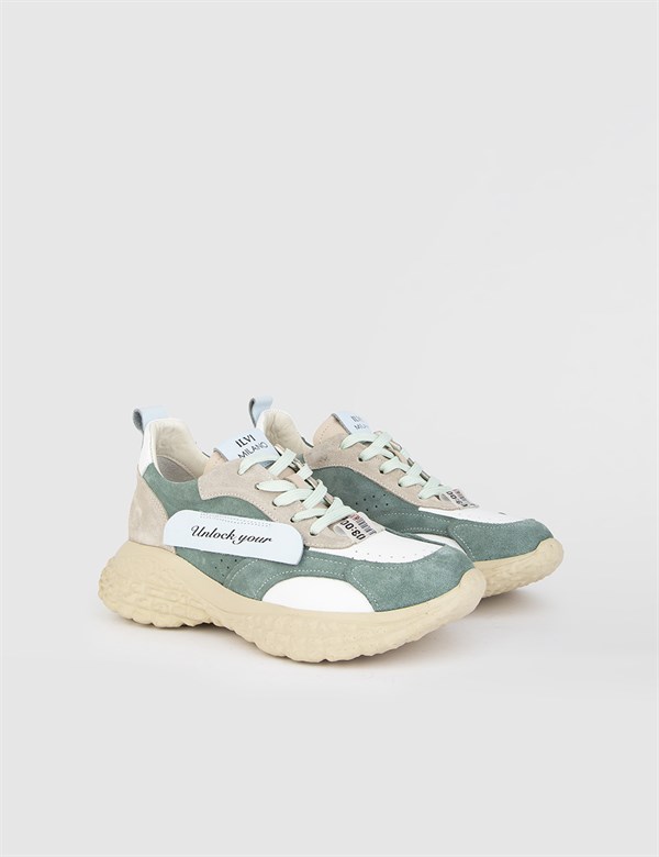 Ward Green-Mink Suede Women's Sneaker