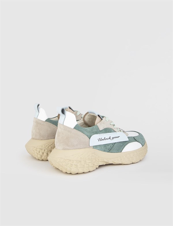 Ward Green-Mink Suede Women's Sneaker