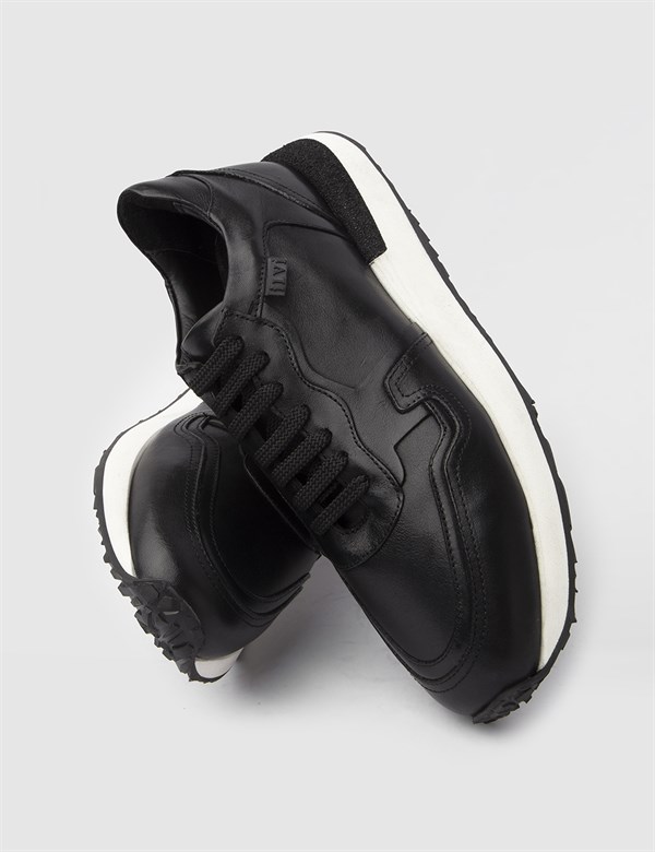 Waregem Black Nappa Leather Men's Sneaker