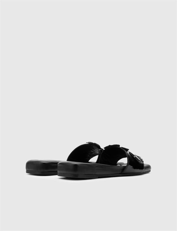 Warrah Black Patent Leather Women's Slide