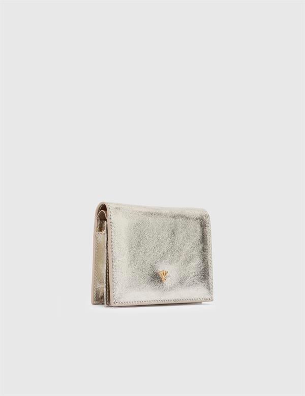 Watts Gold Leather-Fabric Women's Wallet