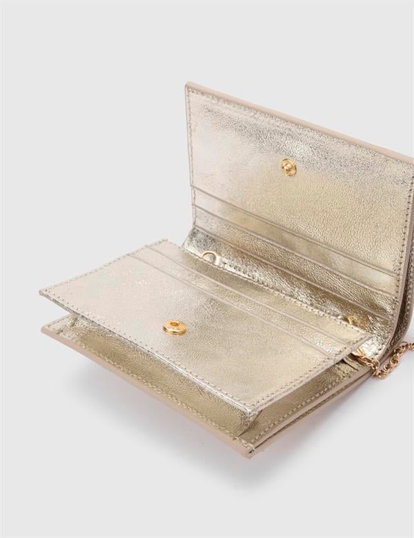 Watts Gold Leather-Fabric Women's Wallet