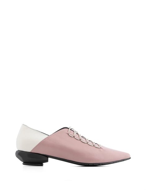 Wella Women's Moccasin Powder Pink-White Leather