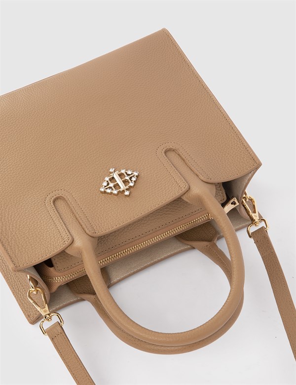 Wonju Light Saddle Brown Floater Leather Women's Handbag