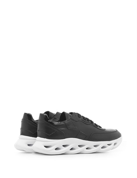 Wow Men's Sneaker Black Leather