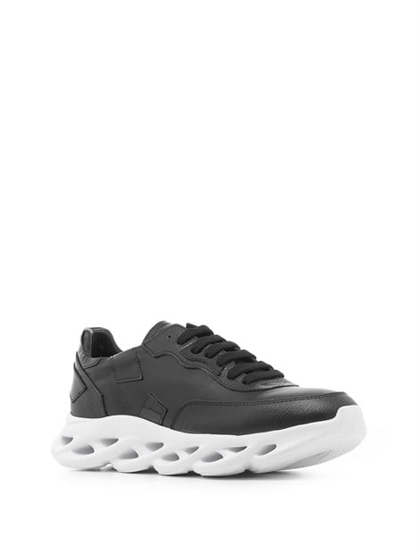 Wow Men's Sneaker Black Leather