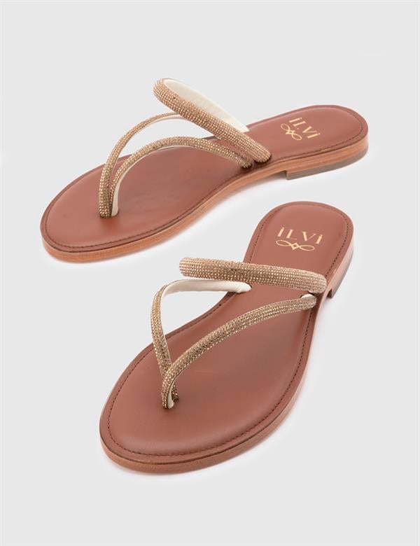 Yooralla Saddle Brown Leather Women's Slide
