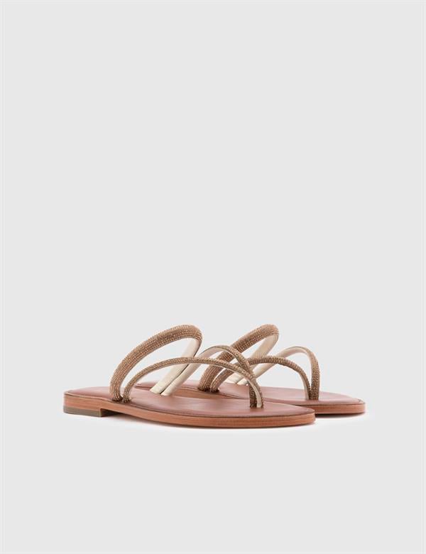 Yooralla Saddle Brown Leather Women's Slide