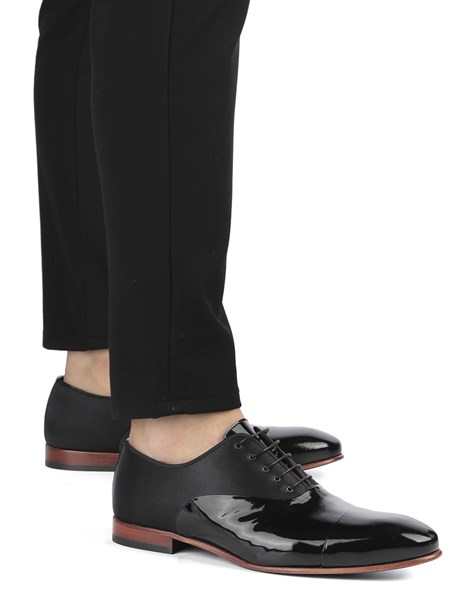 Zeta Men's Classic Black Patent Leather