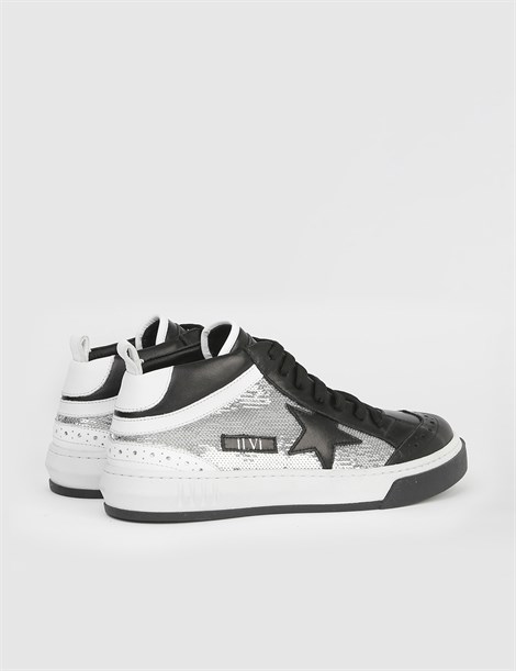 Zolo Black White Leather Women's Sneaker