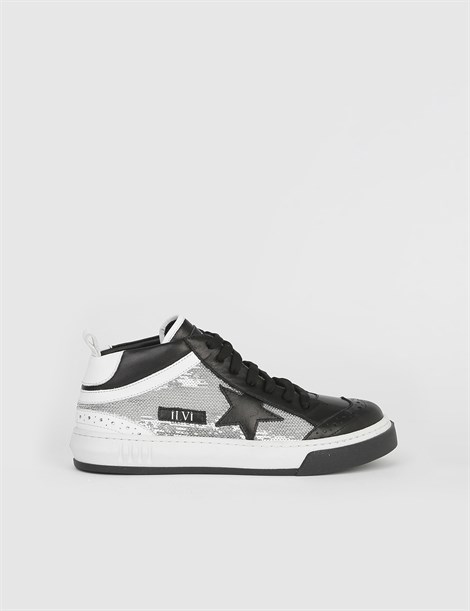 Zolo Black White Leather Women's Sneaker