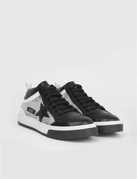 Zolo Black White Leather Women's Sneaker