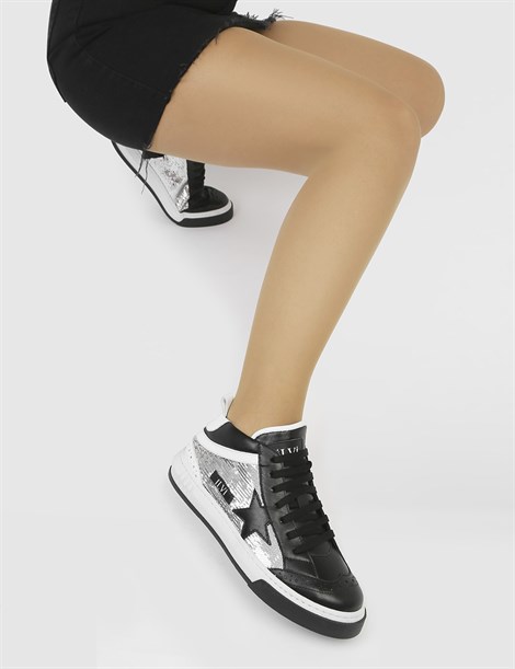 Zolo Black White Leather Women's Sneaker