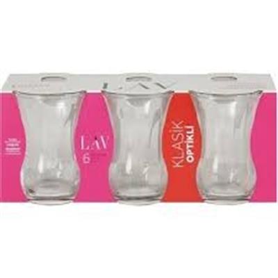 Lav Klasik Optik 6'lı Çay Bardağı - 115 ml