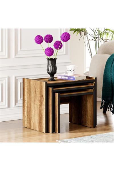 Zg4 3 Lü Zigon Sehpa - Ceviz