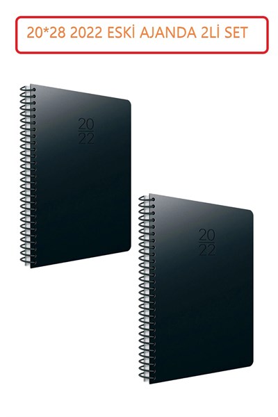 2022 422-sek 20*28 Eski Ajanda Set SİYAH