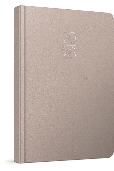 2026 100-ECK İplik Dikişli - Sert Kapak 14x20 Günlük Beyaz Ajanda