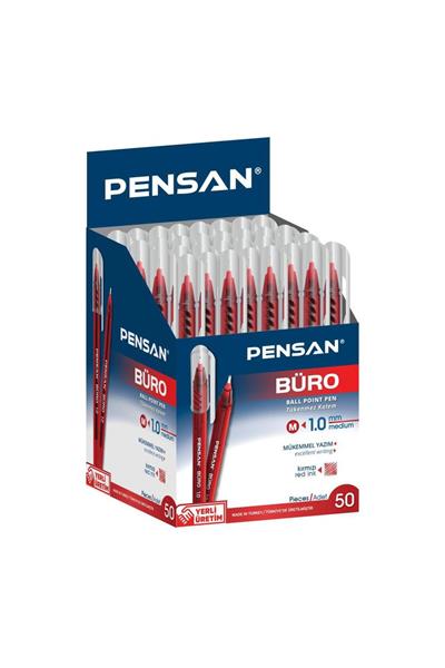 2270 Tükenmez Kalem 1.0 Mm 50 Adet - Kırmızı