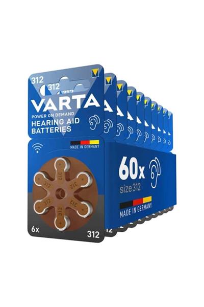 312 Numara Işitme Cihazı Pili (60 ADET - 10 PAKET)