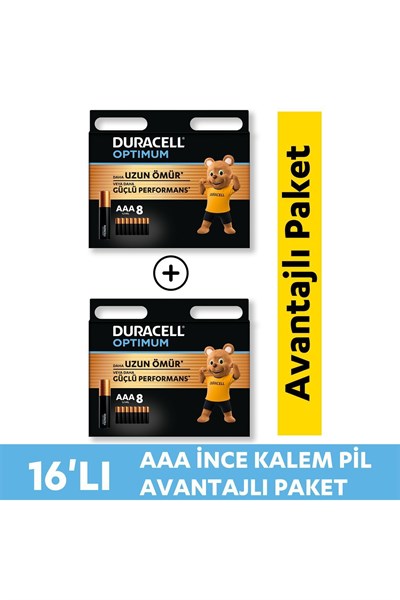 Optimum Aaa Alkalin Pil, 1,5 V Lr03 Mn2400, 16’li Paket