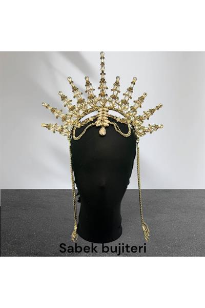 Alınlıklı Büyük After Gelin Tacı ,kına,nişan,söz,after,bride,party Taç