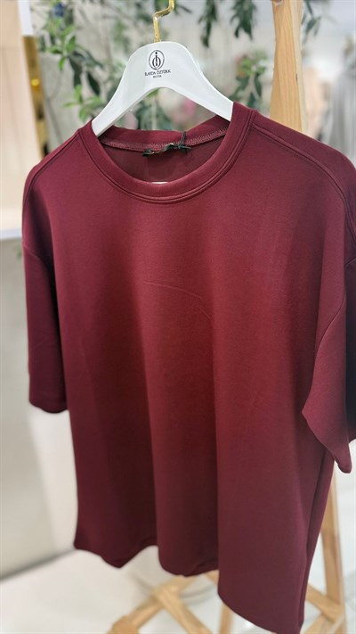 Basic Modal T-shirt Bordo
