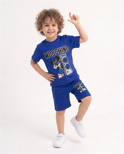 01105-1 Mickey Mouse Baskılı Erkek Çocuk Takım MAVİ