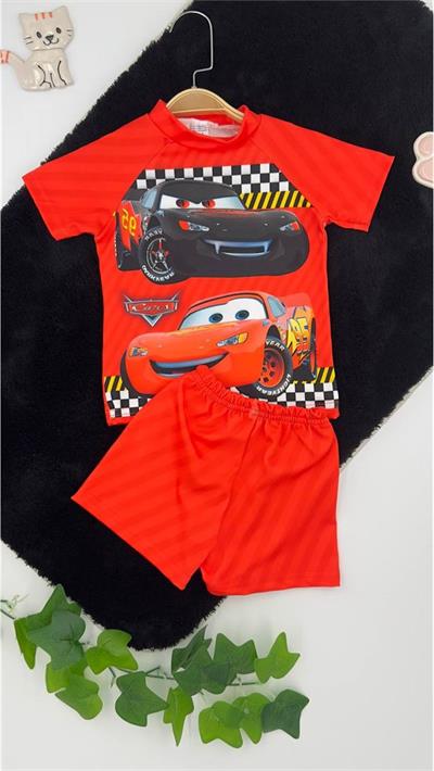 20025-14 Mc Queen Desenli Mayo KIRMIZI