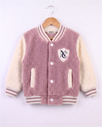 5194-1 Peluş Kumaş N Nakışlı Kolej Ceket GÜLK