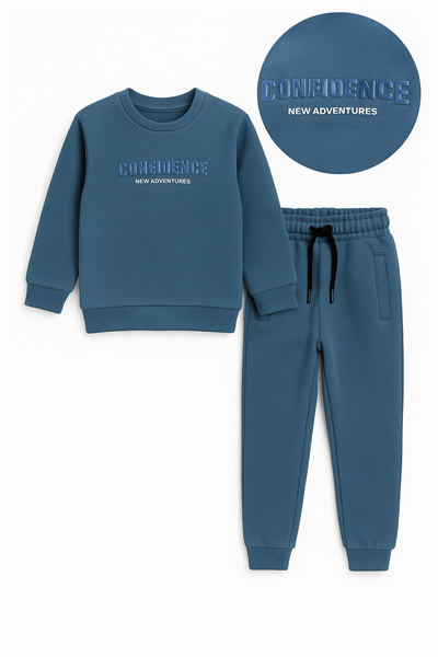9941-3 Can Fedence Now İki İplik Şardonlu Erkek Çocuk Takım MAVİ