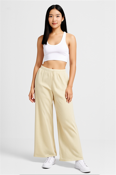 Suyolu Çizgili Burgu Pantolon