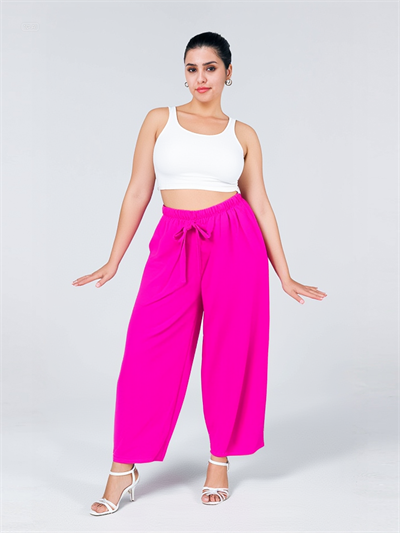 DOUBLE KUMAŞ KUŞAKLI PALAZZO