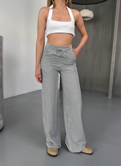 Suyolu Çizgili Burgu Pantolon