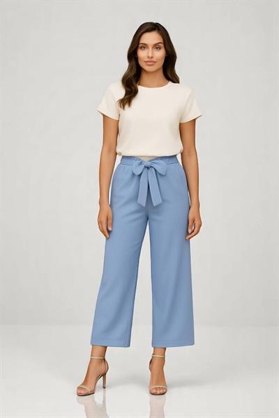 DOUBLE KUMAŞ KUŞAKLI PALAZZO