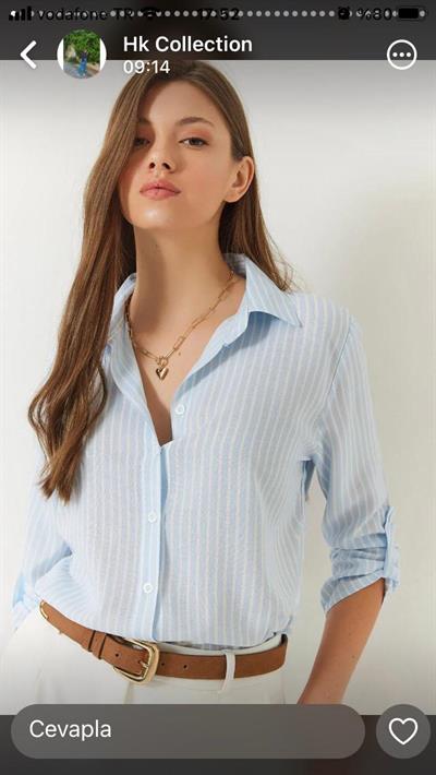 KOL DETAYLI VİSKON GÖMLEK