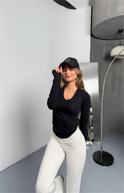 Buzzy Parmak Geçmeli V Yaka Body