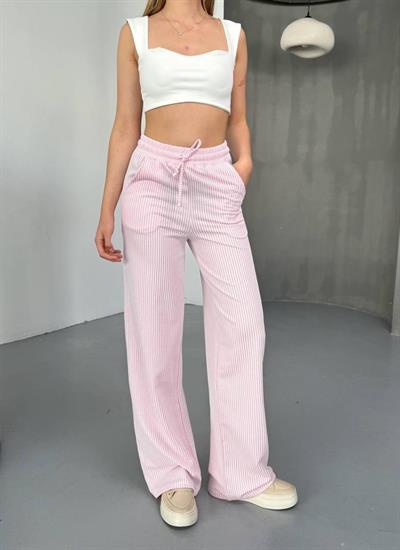 Suyolu Çizgili Burgu Pantolon