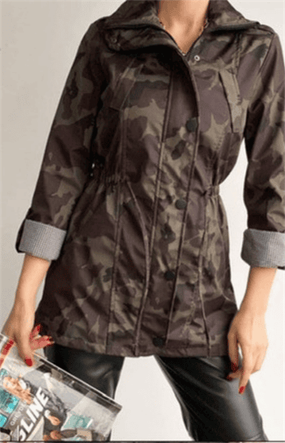 Kamuflaj Desen Astarlı Yağmurluk
