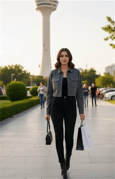 Süet Görünümlü Scuba Ceket