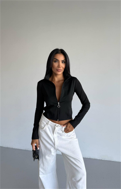 Yandan Büzgülü Sandy Crop Bluz