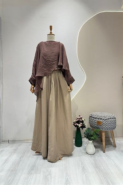 KETEN PANTOLON ETEK Vizon