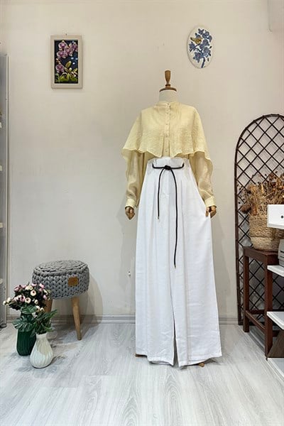 KUŞGÖZÜ PANTOLON Beyaz