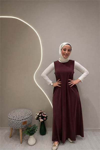 MASSMO ELBİSE Mürdüm