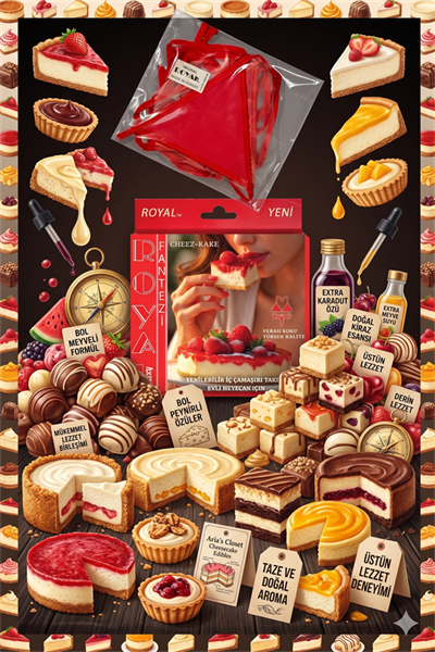 Arias Closet Fantezi Tüketilebilen Yenilebilir Cheesecake Aromalı İç Çamaşırı Takımı