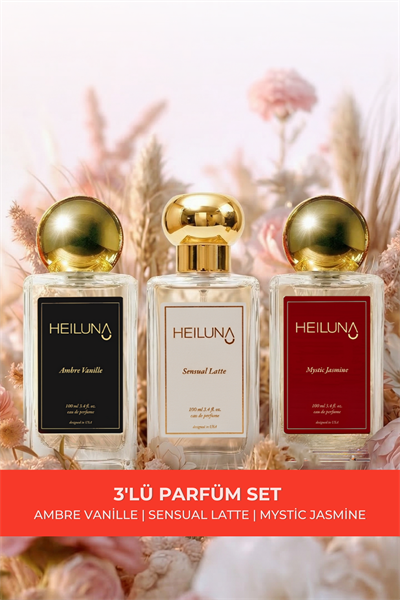 3lü Parfüm Set Mystic Jasmine | Ambre Vanille | Sensual Latte 100 ml EDP Parfüm