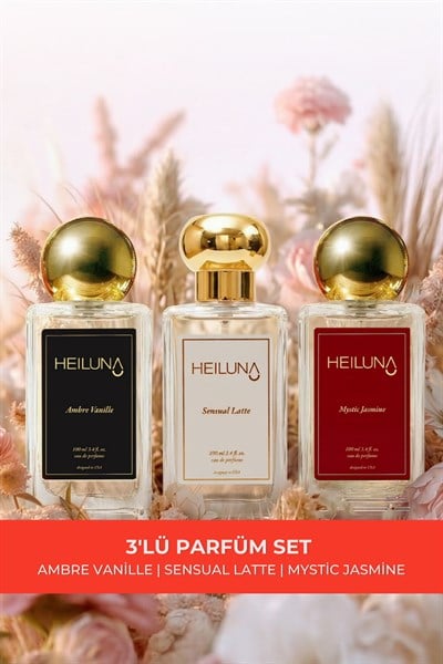 3lü Parfüm Set Mystic Jasmine | Ambre Vanille | Sensual Latte 100 ml EDP Parfüm